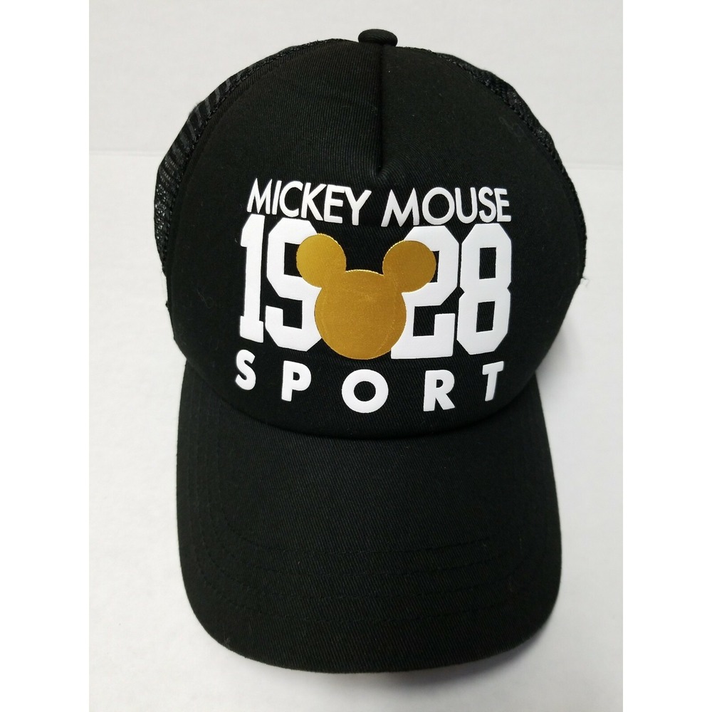 Disney Hat Womens Mickey Mouse 1928 Sport Logo Trucker Snapback Mesh Cap Casual